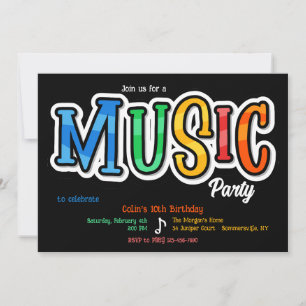 Muziek Feest Uitnodiging
