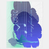 Muziek Fleece Deken (Voorkant)