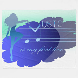 Muziek Fleece Deken