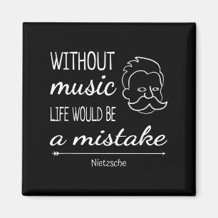 Muziek Friedrich Nietzsche Quote Shirt Magneet