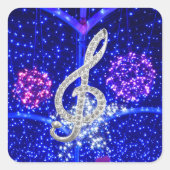 Muziek Gclef sticker (Voorkant)