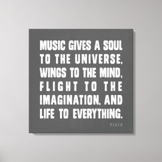 Muziek geeft een oplossing aan het universum canvas afdruk