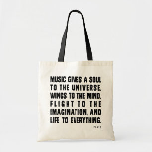 Muziek geeft een oplossing aan het universum tote bag