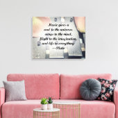 Muziek geeft een roos canvas afdruk (Insitu (Woonkamer))