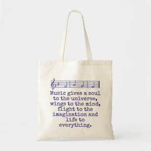 Muziek geeft een sol - Music Quote Tote Bag
