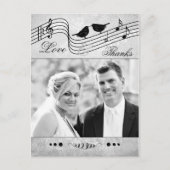 Muziek Geëvenaarde Foto Hartelijk dank Briefkaart (Voorkant)