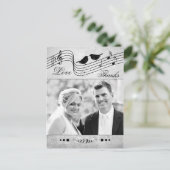 Muziek Geëvenaarde Foto Hartelijk dank Briefkaart (Staand voorkant)