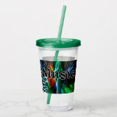 muziek geluid acryl drinkbeker (Achterkant)