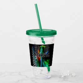 muziek geluid acryl drinkbeker