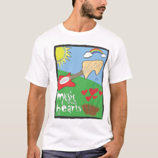 Muziek groeit harten t-shirt