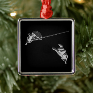  muziek, handen van de geleider met een batterij metalen ornament