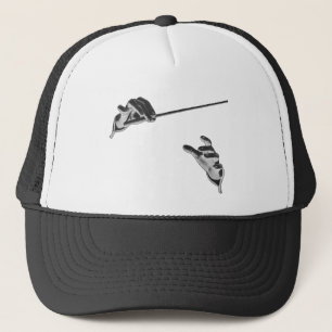  muziek, handen van de geleider met een batterij trucker pet