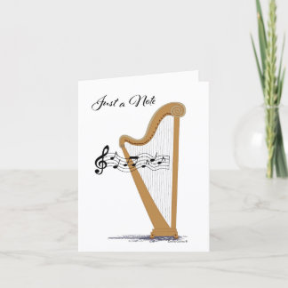 Muziek Harp notitiekaart met lijnen binnenin