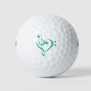 Muziek Hart Treble Bass Sleutel Hart - Biscay Groe Golfballen