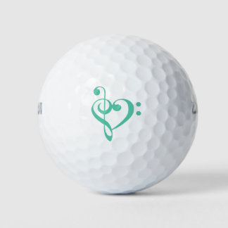 Muziek Hart Treble Bass Sleutel Hart - Biscay Groe Golfballen