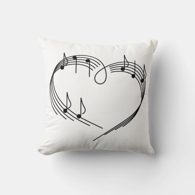 Muziek Hart Worp Kussen (Voorkant)