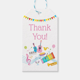 muziek, het muzikale instrumententrommel kinder cadeaulabel