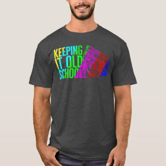 Muziek Het Oud Houdend School Stereo Retro retro T-shirt