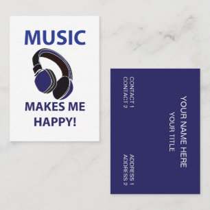 Muziek Hoofdtelefoon Visitekaartje