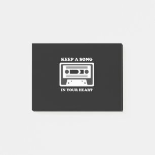 Muziek houdt een lied in je hart post-it® notes