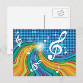 Muziek Illustratie ansichtkaart Briefkaart (Voorkant / Achterkant)