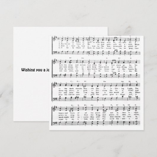 Muziek in Bethlehem Feestdagenkaart (Voorkant / Achterkant)