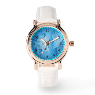Muziek in blauw horloge
