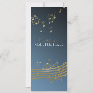 Muziek in de Air Bar Mitswa 9,25 x 4 Kaart