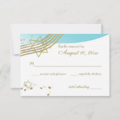 Muziek in de Air Bat Mitswa-reactie RSVP Kaartje (Achterkant)