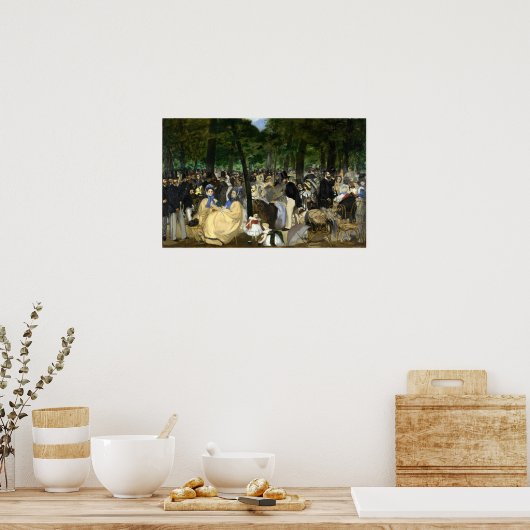 Muziek in de Tuileries Garden - Edouard Manet Poster (Keuken)