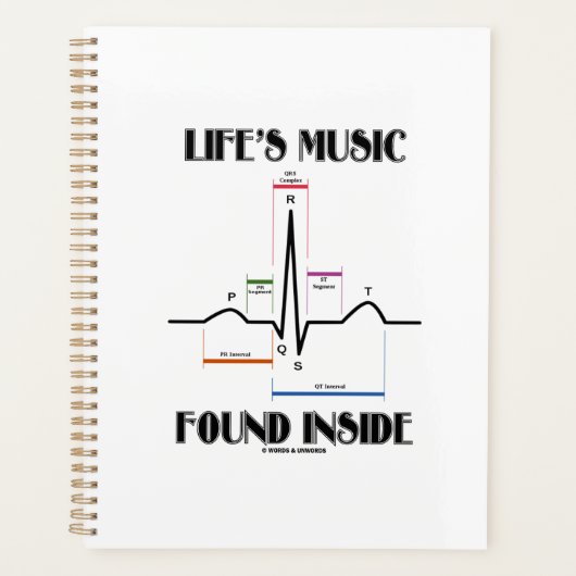 Muziek in ECG Electrocardiogram Planner (Voorkant)