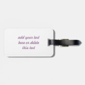 Muziek in het haar bagagelabel (Achterkant horizontaal)