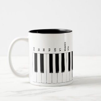 Muziek in Mi Coffee Tea Piano-toetsenbord Mok