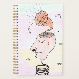 "Muziek in mijn hoofd" briefkaart Planner