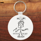 Muziek in mijn hoofd sleutelhanger (Voorkant)