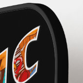 Muziek in Mijn sol Graffiti Pickleball Paddle (Links Detail)