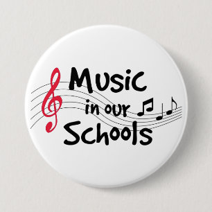 Muziek in onze scholen ronde button 7,6 cm