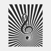 Muziek in zwart-wit en witwasmuziek Opmerking over Fleece Deken (Voorkant)