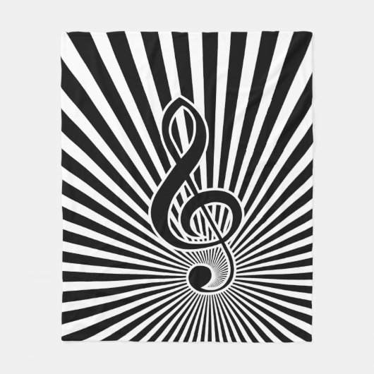 Muziek in zwart-wit en witwasmuziek Opmerking over Fleece Deken (Voorkant)
