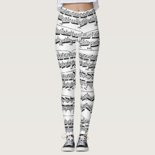 Muziek in zwart-wit leggings