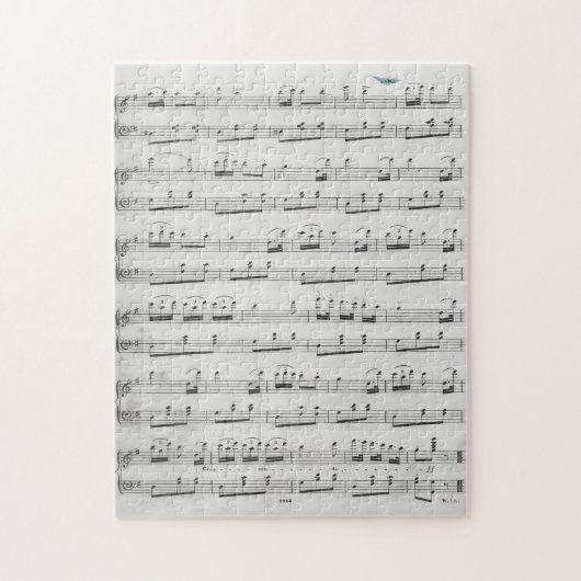 Muziek in zwart-wit legpuzzel (Verticaal)