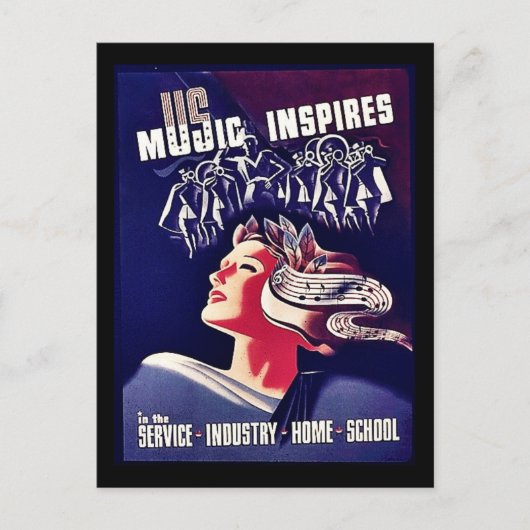 Muziek inspireert briefkaart (Voorkant)