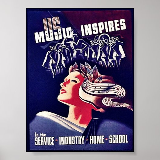 Muziek inspireert poster (Voorkant)