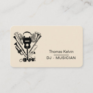 Muziek Instrumenten Event Organizer DJs Player Visitekaartje