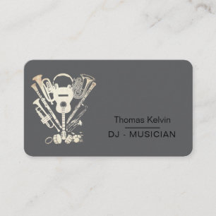 Muziek Instrumenten Event Organizer DJs Player Visitekaartje