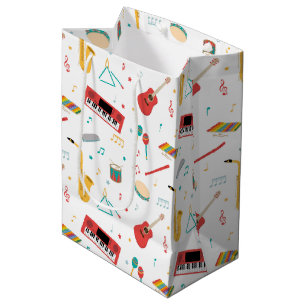 Muziek Instrumenten Muziek Thema Patroon Medium Cadeauzakje