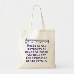 Muziek is de beweging van geluid - muziekprijsopga tote bag