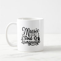 Muziek is de bron van de Mok van de Langiage Typog