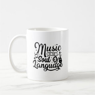 Muziek is de bron van de Mok van de Langiage Typog