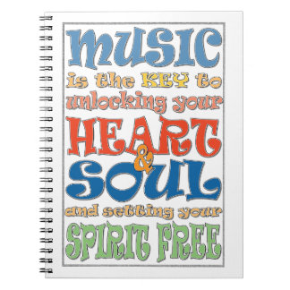 Muziek is de sleutel notitieboek